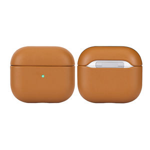 Housse <span class=keywords><strong>airpods</strong></span> en cuir véritable de créateur de luxe imperméable et personnalisée pour <span class=keywords><strong>Airpods</strong></span> 4 Air Pods Pro - Product Image 3