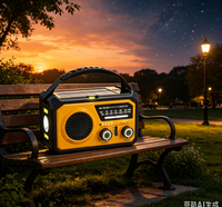 16000mAh Tragbares Solar-Handkurbel-Notfallradio AM FM WB Internet-Wetterempfänger LED-Taschenlampe SOS-Funktion