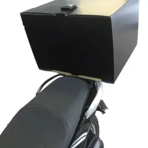 Boîte de livraison de nourriture pour scooter moto en plastique ondulé boîte de livraison de pizza