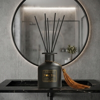 Bouteilles diffuseurs en verre cristal vides Eric Custom de 50 ml, 100 ml, 150 ml, 200 ml, couleur dégradée, avec bâtonnets et bouchon en liège