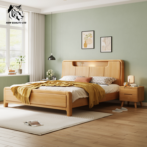 Base de cama king size de madera de 1.5m, diseño único, muebles de dormitorio, precio económico de fábrica en China, gran stock, envío directo, cama queen. - Product Image 2