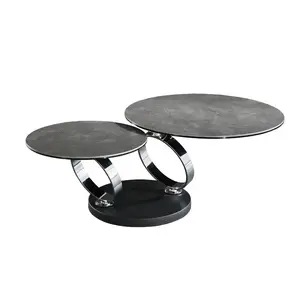 Circle Store Display Metal Modern Steel European Central De Table Living Room Coffee Design Luxury Sizable Coffee, Table Central