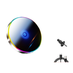 Gadget único para uso diario Soporte para teléfono móvil Magnético para ventilación de aire Carga inalámbrica para automóvil con soporte de luz RGB 15W Business - Product Image 1