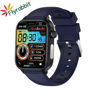 Flyrabbit 2024 ECG ET570 Smart Watch temperatura corporea di ossigeno nel sangue 1.96 pollici Smartwatch salute BT chiamata orologi digitali Smart