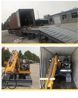 Excavatrice sur roues 7T, compatible conteneur, longueur 6200 mm, hauteur 2920 mm, expédition facile dans le monde entier