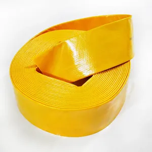 Прочный синий ПВХ плоский шланг, пластиковая плоская труба <span class=keywords><strong>3</strong></span> дюйма 4 бар для промывки орошения - Product Image 3