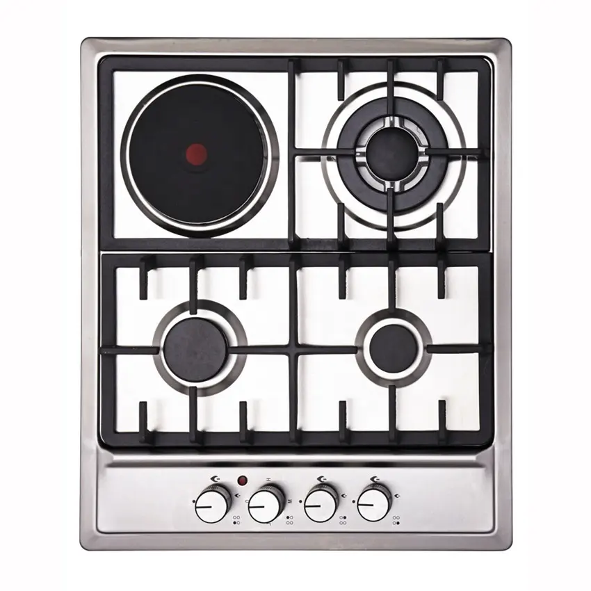 Kichen aparelho de cozinha, 3 queimadores de gás + 1 queimador fogão a gás série mista fogão doméstico
