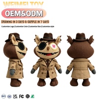 WEIMEI Conception ODM pour Jouets de Jeux d'Horreur, Poupée Joker en Peluche Ultra Douce avec Rembourrage en Coton PP Brodé Anti-Stress