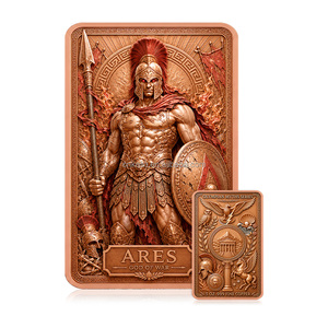 Barra de Cobre Puro .999 de 5oz con Diseño de Caballo Alado de Pegaso del Mito Griego, Lingote Coleccionable en Relieve - Product Image 3