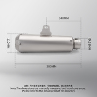 F900 F900R F900XR Modifier Slip sur 51MM Ligne Moto D'échappement Inoxydable Demi Queue Lien Tuyau Silencieux D'échappement Moto