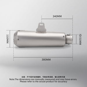 F900 F900R <span class=keywords><strong>F900XR</strong></span> Modificar Slip on 51MM Línea Motocicleta Escape Inoxidable Media Cola Enlace Tubo Silenciador Escape Motocicleta - Product Image 6