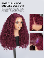 Perruque en cheveux humains bouclés Remy bordeaux 99J, sans colle, 13x4, pour petites têtes, densité 180-250, pré-coupée, pré-épilée, vente en gros