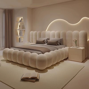 Giường ngủ bọc vải thiết kế mới 2025 |   Trung tính cho sự thoải mái tối đa |   Hỗ trợ tùy chỉnh - Product Image 2