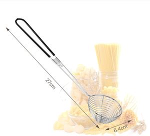 Cuillères passoires pour hot pot, écumoires et cuillères ajourées pour perles de boba, passoire araignée en acier inoxydable avec manche en silicone, compatibles lave-vaisselle - Product Image 6