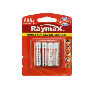 Raymax factory supplier LR03 am4 1.5v Battery aaa Alkaline Batteries primary batteries For Home Use