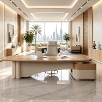 Bureau de direction de luxe commercial moderne en bois pour projets de bureaux en gros