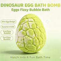 Bombe de bain effervescente en forme d'œuf de dinosaure pour enfants, avec huiles essentielles et sel de bain