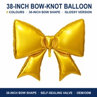 Ballon en aluminium en forme de nœud papillon, ballon en aluminium en forme de nœud pour la décoration de fêtes d'anniversaire, de mariages, d'anniversaires de mariage et de vacances, vente en gros personnalisée OEM/ODM