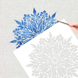 <span class=keywords><strong>Pochoir</strong></span> Mandala 12 -12 pouces, réutilisable pour <span class=keywords><strong>peinture</strong></span> sur bois, sol, mur, carrelage, meubles, pochoirs Mandala, 4 pièces - Product Image 6