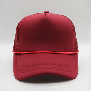 Casquettes de camionneur personnalisées de haute qualité, broderie 3D, impression en soie, logo, casquette de camionneur en maille de mousse vierge avec corde - Product Image 2