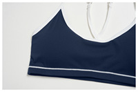 Ensemble de vêtements de sport 3 pièces pour femmes, coupe ajustée, blocs de couleur, nylon, tenue de yoga pour l'automne, course à pied en plein air, entraînement physique