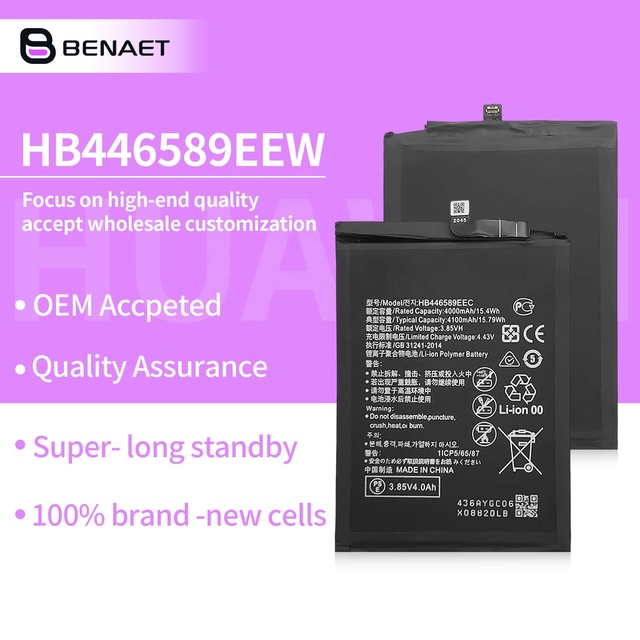 Original Rechargeable Li-ion Polymer Battery HB446589EEW for Huawei Honor V30 Pro, Nova 6 4G Mobile Phones