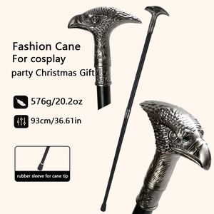 Bastone da passeggio antico in argento con testa d'aquila, bastone elegante staccabile, bastone decorativo per cosplay da gentiluomo - Product Image 1