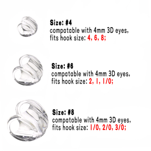 Cabezas de Pesca Transparentes para Atado de Moscas con Ojos 3D, Cabezas de Pesca Suspendidas para Agua Salada, Repuesto para Atado de Moscas con Curado UV - Product Image 3