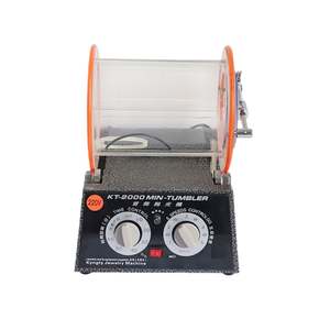 เครื่องขัดเงาอัญมณีแบบถังแก้ว พร้อมอุปกรณ์ขัดผิวหินหยก เงิน ทอง  ทำจากสแตนเลสแบบหมุน - Product Image 3