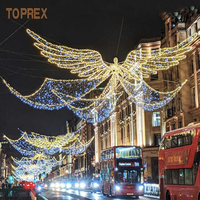 LED-Lichterkette mit Engelmotiv für Stadtgassen, Fußgängerzonen, Einkaufszentren, Himmelsdekoration, Weihnachtsmarkt und Feiertagsevents