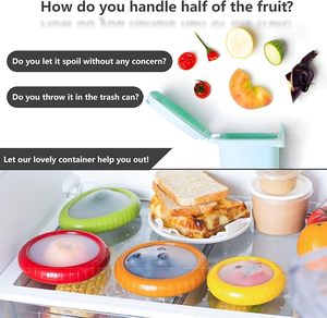 Silicone Fruit Vegetable Anti-Oxidation <b>Storage</b> Box Fruit <b>Storage</b> <b>Containers</b> for Fridge Avocado Keeper Fresher - Product Image 4