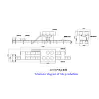 Ligne de production automatique de tofu séché YONGJIN avec système de contrôle PLC 380V 8kW 3000KG Garantie 1 an