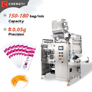 Machine d'emballage verticale entièrement automatique pour barres énergétiques, machine d'emballage multi-voies pour sachets de gelée liquide - Product Image 1