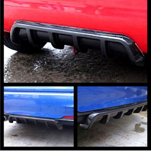 Carbon Fiber Rear Spoiler 67cm Sporty <b>Diffuser</b> Car Window Protector Weather Shield - Product Image 5