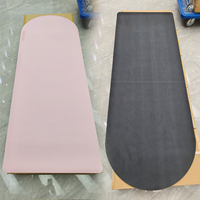 Tapis de yoga en caoutchouc PU 4,5 mm 183x68 cm, extrémité arquée simple, haute adhérence, non toxique, en caoutchouc naturel, imperméable, tapis d'exercice de yoga personnalisé