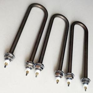 Calentador Tubular en Espiral, Resistencia Tubular Eléctrica de Acero Inoxidable con Conector Roscado, Tubo Aletado para Calefacción de Aire - Product Image 1