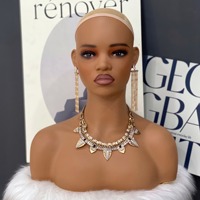 Nouvelle tête de mannequin réaliste avec épaule pour filles