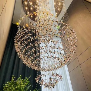 Lustre suspendu en verre exquis de conception <span class=keywords><strong>rustique</strong></span> traditionnelle et lustre décoratif long pour le projet de lumières personnalisées de salon - Product Image 1