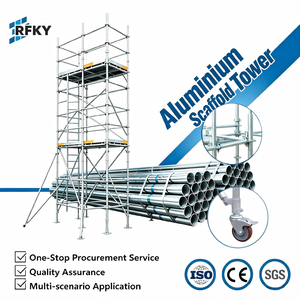 Multi-Purpose <strong>Aluminum</strong> Mobile Scaffold Tower Large <strong>Work</strong> <strong>Platform</strong> 1350mm, Industrial Access System for Building Facades - Product Image 1