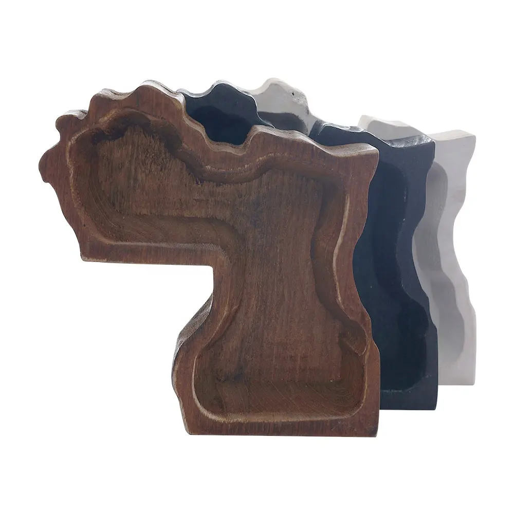 Ciotole per pasta in legno a forma di Louisiana ciotola per pasta in legno antico intagliata a mano per la decorazione domestica ciotola rustica