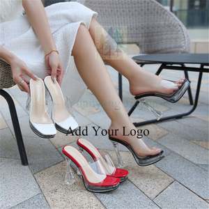 Chanclas de cristal con pantuflas para <span class=keywords><strong>mujer</strong></span> con cinta transparente con estampado de leopardo Hate Sky High - Product Image 5