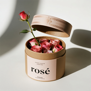<strong>Custom</strong> Logo High Quality Luxury Wholesale <strong>Flower</strong> Cylinder Round Wedding Gift <strong>Box</strong> Packaging Paper Tube With Handle For Bouquets - Product Image 4