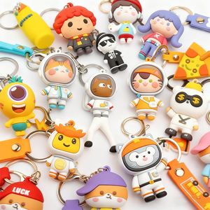 حلقة مفاتيح ترويجية مخصصة بشعار ثنائي الأبعاد من البي في سي الناعم والسيليكون، أرخص سلسلة مفاتيح مطاطية، حلقة مفاتيح مخصصة بشعار شخصي - Product Image 2