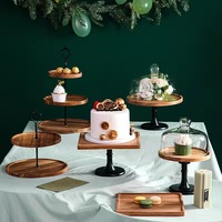 Table de présentation de desserts moderne en bois, multifonctionnelle, portable, pour gâteaux de mariage, plateau à snacks, table à pâtisseries pour fiançailles et mariages