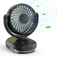 Ventilateur portable 4 vitesses pour poussette, ultra-léger (0,26 lb), rechargeable, avec clip et commande par bouton en plastique, idéal pour les porte-bébés