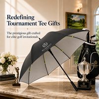 Parapluie de golf personnalisé à ouverture automatique et fermeture manuelle, avec cadre en fibre de verre à 8 baleines, bandes résistantes au vent, protection UV argentée, 30 pouces