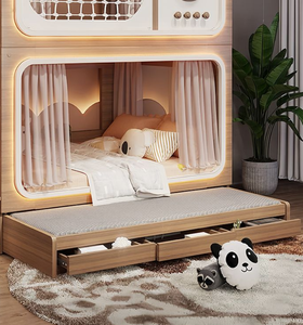 Cama litera infantil <span class=keywords><strong>de</strong></span> madera estilo loft, cómoda, tamaño doble, con tobogán, ideal para hotel/escuela - Product Image 6
