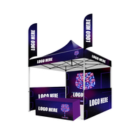 Tonnelle de stand d'exposition 4x4m, chapiteau publicitaire promotionnel personnalisé en alliage d'aluminium, tente imperméable