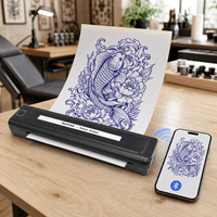 Imprimante à tatouages portable Xprinter K82 avec batterie longue durée, format A4, large compatibilité système, pour les studios de tatouages