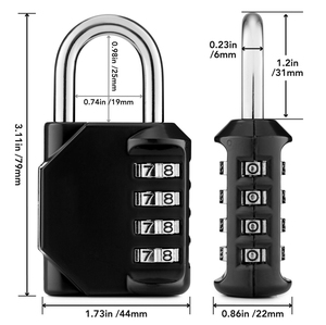 बहु-रंग यात्रा सामान धातु ताला ताला 4 अंकों मिनी कोड संयोजन पासवर्ड छोटे ताला - Product Image 3